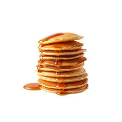 Delicious Stack of Pancakes Drizzled with Maple Syrup