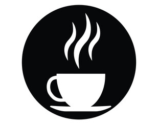cup of hot coffee logo for coffee,tea shop 