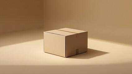 cardboard box on a wooden background