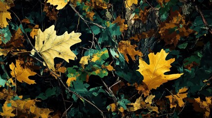 Lush Forest Camouflage: A Beautiful Blend of Nature's Textures and Colors for Creative Background Design