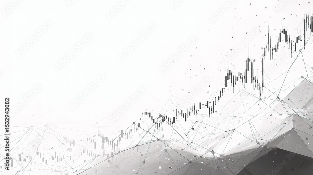 Poster economic graphs on white backdrop with vector design elements