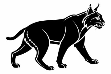 bobcat sihouette black vector