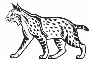 bobcat sihouette black vector