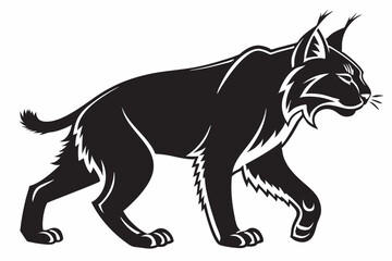 bobcat sihouette black vector