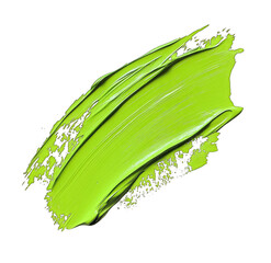 Vibrant lime green paint stroke