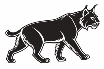 bobcat sihouette black vector