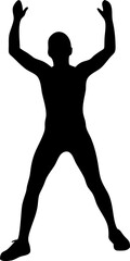 silhouette of a man dancing