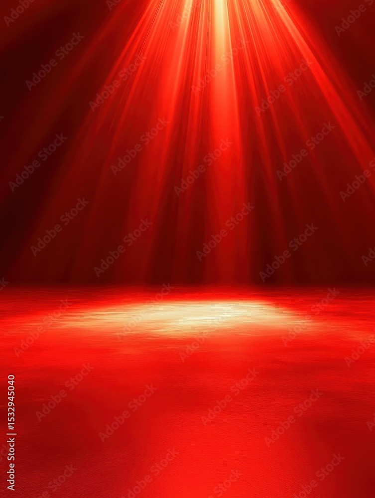 Aufkleber red background with a bright red light shining on it. the light is creating a sense of movement and 
