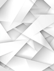 Fototapeta premium Abstract white background with texture pattern, layered geometric triangle shapes, white and grey glossy squares, abstract tech banner design. Graphic design element stripes concept for web, flyer