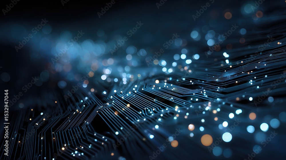 Poster abstract digital technology background with overlapping elements