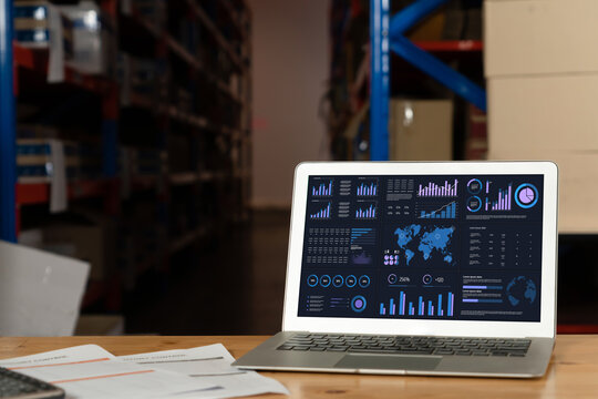 Business data dashboard provide business intelligence analytic for marketing strategy planning snugly with big data set to analyze customer demands and foreseeing business future