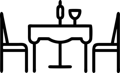 Wooden kitchen furniture set with table, chairs, and various utensils, ideal for home interior design or office break areas