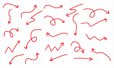 red arrows vector on white bakground.