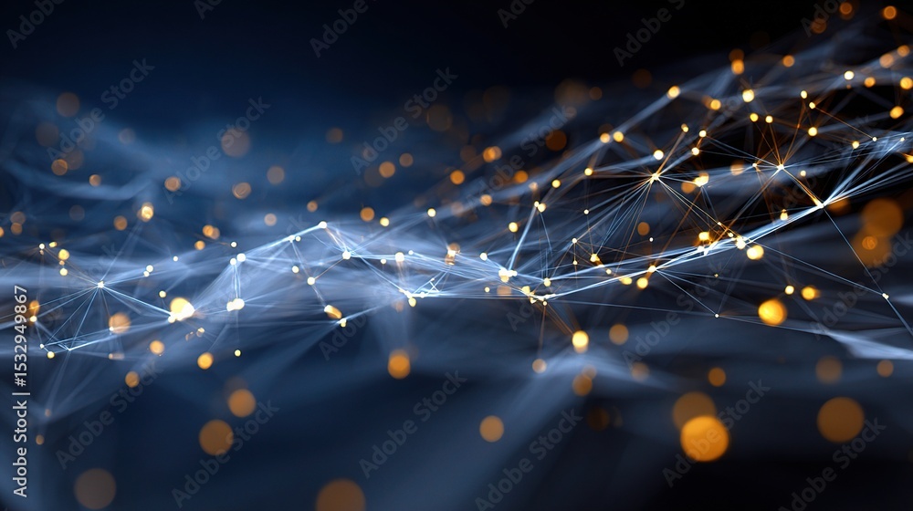 Poster abstract futuristic mesh background with polygonal structures