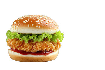 Close-up of a small chicken burger