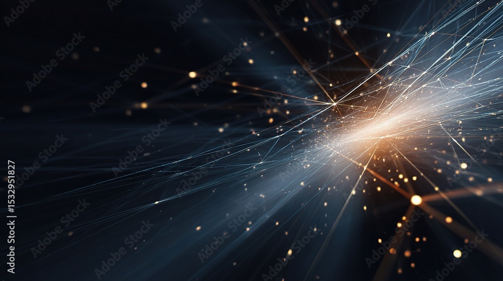 Poster abstract high-tech communication background with radian lines and lights
