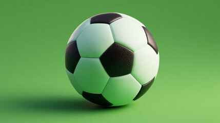 3D render of a soccer ball on a green background