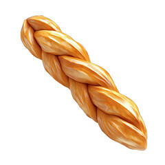 A braided, golden-brown loaf of bread