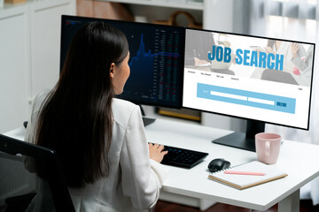 Online job search on brisk website for worker to search for job opportunities on the recruitment...