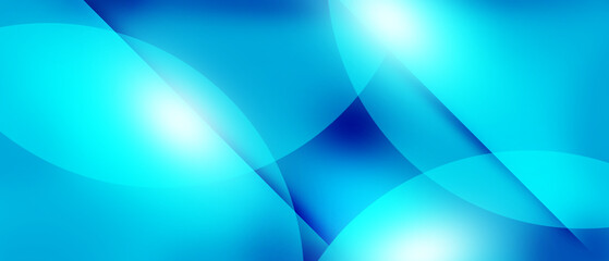 abstract background circle and cross on fluid gradient with shadows and light effects