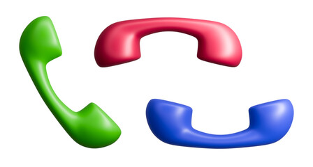 Vibrant colorful phones in various states