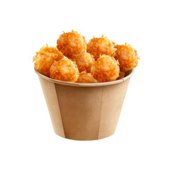Crispy Fried Chicken Popcorn in a Paper Cup