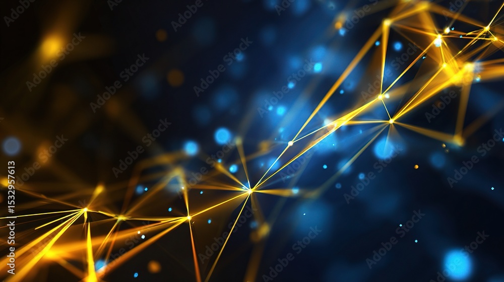 Poster Abstract Technology Background with Communication Elements and Lights