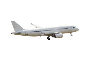 Modern commercial airplane isolated on transparent background &mdash; perfect PNG for aviation, travel, tourism, business flights, air transport, and flight-related visuals.