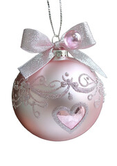 Pink Christmas ornament with delicate design