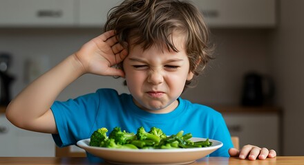 Toddler's Disgust A Hilarious Reaction to Steamed Broccoli