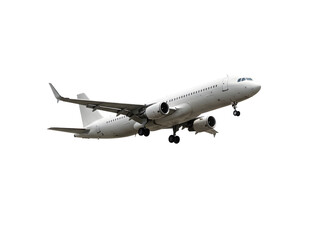 Modern commercial airplane isolated on transparent background &mdash; perfect PNG for aviation, travel, tourism, business flights, air transport, and flight-related visuals.