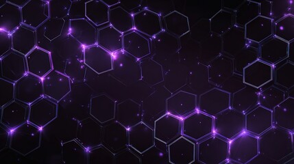 Abstract Technology Background with Dark Hexagonal Patterns