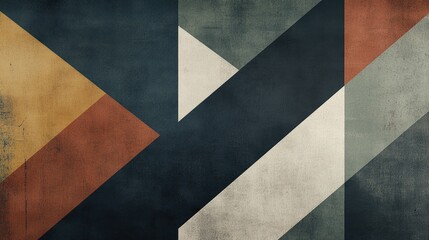 Abstract Geometric Background with Textures in Earthy Tones and Dark Contrast for Creative Design Projects