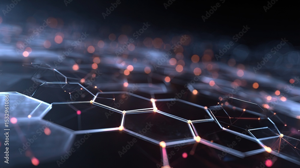 Poster abstract technology network background with translucent elements