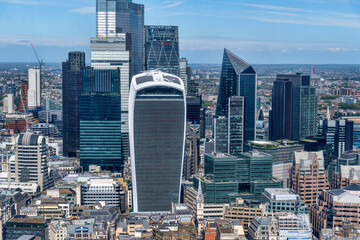 London's Financial District with the Walkie Talkie, UK
