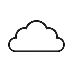 Fototapeta premium Simple cloud symbol for design, decoration, and creativity vector illustration