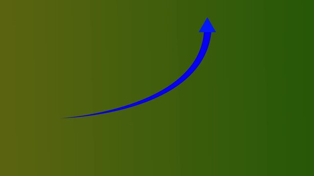 Rising arrow transparent chanel. arrow rising transparent channel, business growth arrow and graph chart, Business line arrow animation 4k video .
