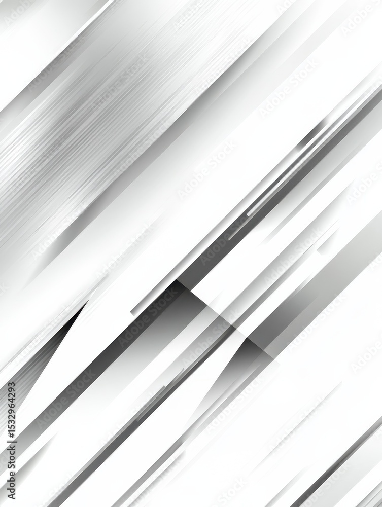 Poster abstract white background with texture pattern, layered geometric triangle shapes, white and grey gl