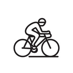 Naklejka premium Bike rider in motion for fitness and outdoor adventure vector illustration