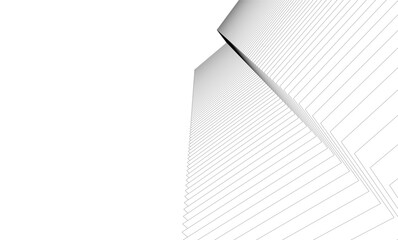Architectural geometric background, abstract lines 3d