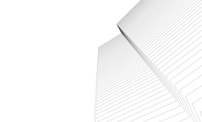 Architectural geometric background, abstract lines 3d