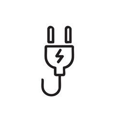 Electric plug symbol for energy concepts and electrical devices vector illustration