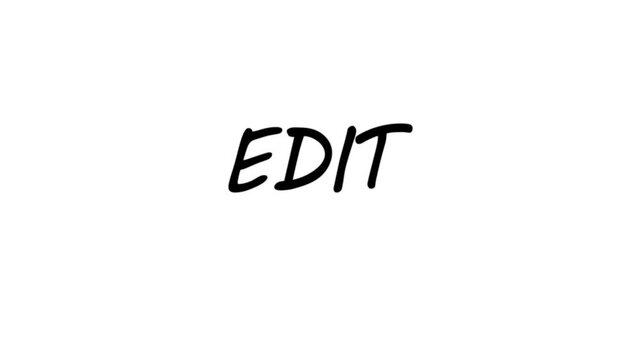 text animation title EDIT transaparent background