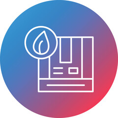 Organic Product Line Gradient Circle Background Icon