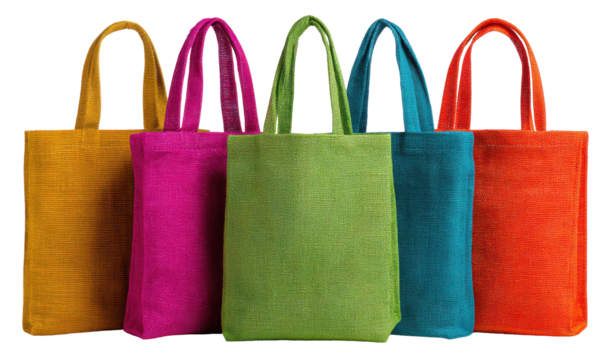 Colorful Jute Tote Bags
