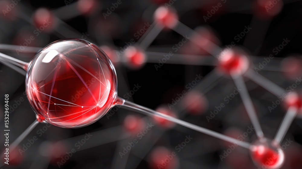 Poster abstract technology network background with translucent elements