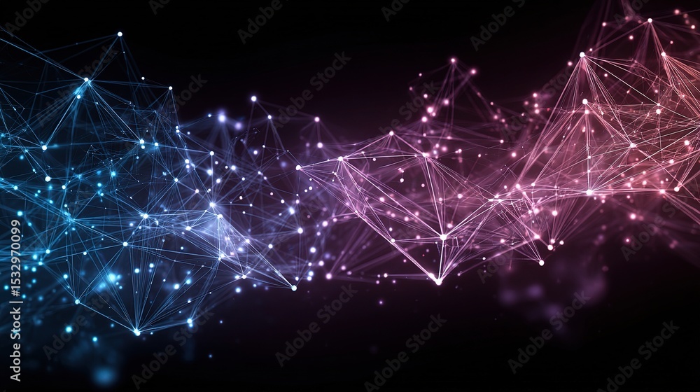 Poster abstract technology network background with overlapping shapes
