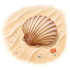 sea shell on a white background