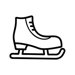 vector-line-art-ice-skates-on-white-background-