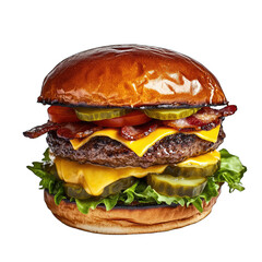 Gourmet double cheeseburger
